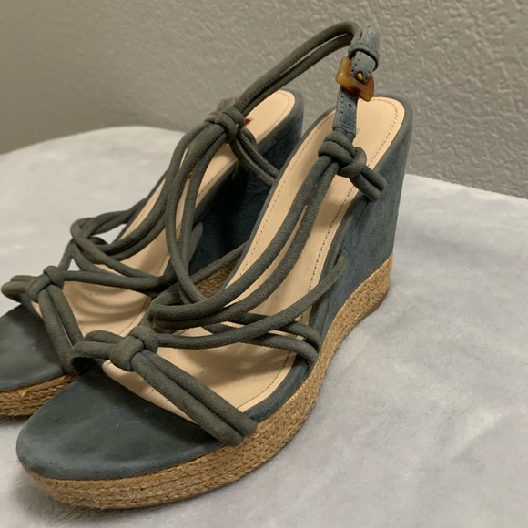 Prada Cork Wedge Heels Suede - Picture 5 of 8